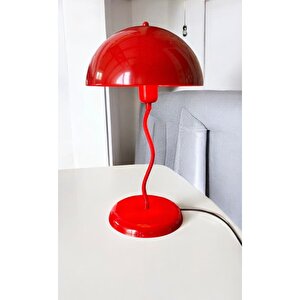 Modern Tasarım Mars Zigzag Abajur Masa Lambası Metal Gövde Red Kırmızı