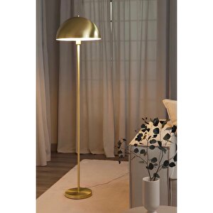 Modern Tasarım Mars Dekoratif Lambader Ayaklı Abajur Metal Eskitme Gold