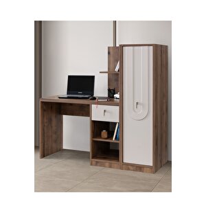 Megan Oda Takımı - 4 Kapaklı Dolap, Çalışma Masası, Şifonyer, Kitaplık, Komodin