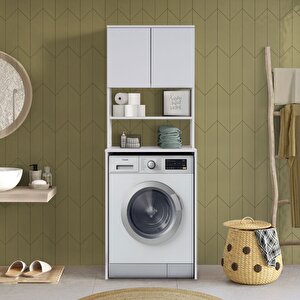 Blesk Çamaşır Makinesi Üstü Banyo Düzenleyici Dolap, Çok Amaçlı Dolap