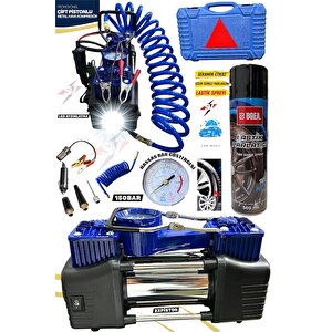 Çift Silindirli Lastik Şişirme Oto Kamyon 12v 150 Psi Ağır Hizmet Tipi Çantalı Hava Kompresörü