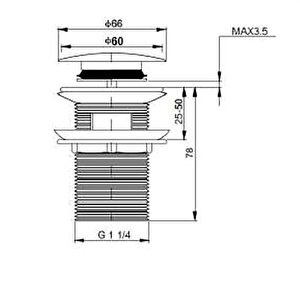 Basmalı Lavabo Süzgeci Su Taşma Delikli 6190-0002