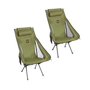 Sky Ultralight Katlanabilir Kamp Sandalyesi Haki 2 Adet