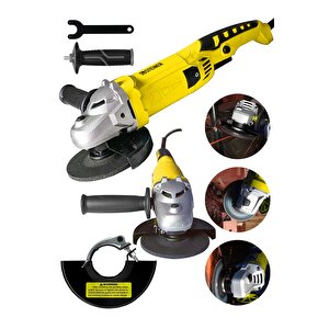 Alman 3000 W 6 Kademe Devir Ayarli Sjs Metal Şanzıman Demir Metal Kesme Taşlama Makinesi 125 Mm