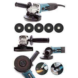 Alman 3000 W Profesyonel Sjs Metal Şanzuman Avuç Içi Taşlama Makinası 125 Mm + 5 Adet Taş