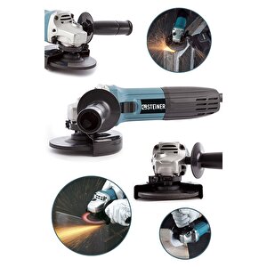 Germany Technology 2400 Watt Profesyonel Avuç Içi Spiral Taşlama Makinesi 125 Mm + 10 Disk