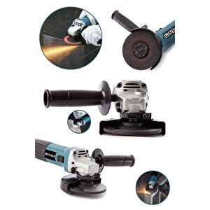 Germany Technology 2400 Watt Profesyonel Avuç Içi Spiral Taşlama Makinesi 125 Mm + 10 Disk