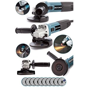 Germany Technology 2600 Watt Profesyonel Metal Şanzıman Avuç Içi Spiral Taşlama Makinesi