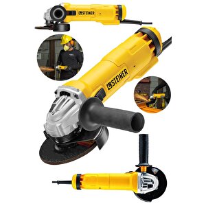 Alman 4200 W Metal Şanzuman Bakır Sargılı Avuç Içi Taşlama Demir Metal Kesme Makinesi Spiral 125 Mm