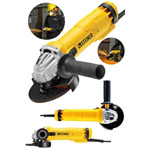 Alman 4200 W Metal Şanzuman Bakır Sargılı Avuç Içi Taşlama Demir Metal Kesme Makinesi Spiral 125 Mm