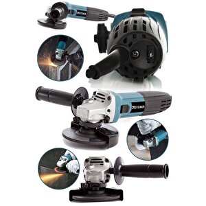 Germany Technology 2400 W 125mm Professional 6 Kademe Devir Ayarlı Avuç Içi Taşlama Makinesi