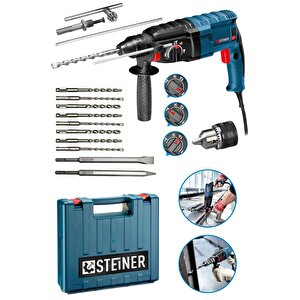 Alman 4000 Watt Profesyonel Kırıcı Delici Hilti Darbeli Matkap + 10 Adet Uç + Mandren