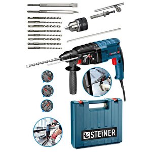 Alman 4000 Watt Profesyonel Kırıcı Delici Hilti Darbeli Matkap + 10 Adet Uç + Mandren