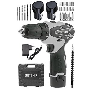 Alman Titan 36 V Sjs Çift Metal Şanzuman Çift Akülü Şarjlı Vidalama Matkap + 24 Parça Set
