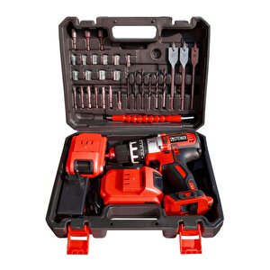 Germany Technology Darbeli 58 V 5 Ah Red Xr Li-ion Çift Akülü Şarjlı Vidalama Matkap Pro Set