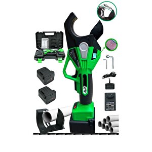 Dijital Göstergeli Şarjlı Boru Kesme Makası 40 Mm Çap 21 V 2 Amper Çift Akülü