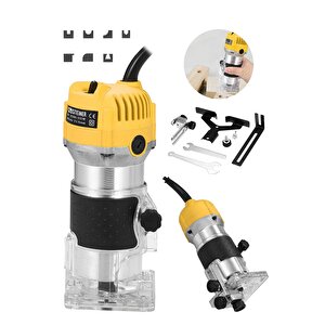 Germany Technology 3000 Watt 6 Kademe Devir Ayarlı Formika Traşlama Freze Makinesi 6 Mm Pens