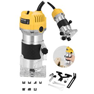 Germany Technology 3000 Watt 6 Kademe Devir Ayarlı Formika Traşlama Freze Makinesi 6 Mm Pens