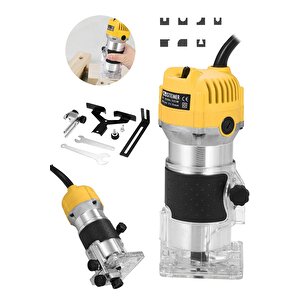 Germany Technology 3000 Watt 6 Kademe Devir Ayarlı Formika Traşlama Freze Makinesi 6 Mm Pens