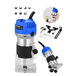 Germany Technology 3000 W 6 Kademe Devir Ayarlı Formika Traşlama Freze Makinesi 6 Mm Pens Mv