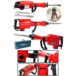 Alman Profesyonel 5200 Watt 16 Kg 58 J Kırıcı Delici Hilti 65mm Kırmızı + Kesici Ve Kırıcı Uç