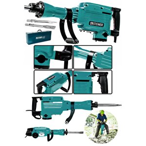 Alman Profesyonel 5200 Watt 16 Kg 58 J Kırıcı Delici Hilti 65mm Yeşil+ Kesici Ve Kırıcı Uç