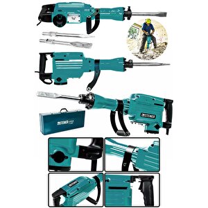 Alman Profesyonel 5200 Watt 16 Kg 58 J Kırıcı Delici Hilti 65mm Yeşil+ Kesici Ve Kırıcı Uç