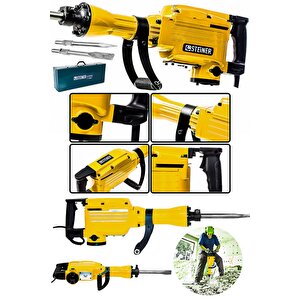 Alman Profesyonel 5200 Watt 16 Kg 58 J Kırıcı Delici Hilti 65mm Sarı + Kesici Ve Kırıcı Uç