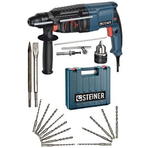 Germany Technology 3000 Watt Darbeli Matkap 5 Joule Kırıcı Delici Hilti + 1 Mandren + 15 Uç