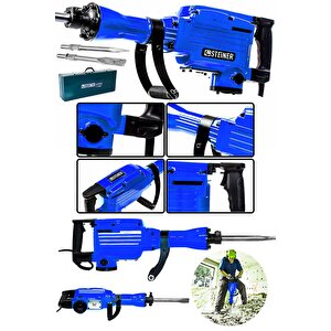 Alman Profesyonel 5200 Watt 16 Kg 58 J Kırıcı Delici Hilti 65mm Mavi + Kesici Ve Kırıcı Uç