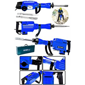 Alman Profesyonel 5200 Watt 16 Kg 58 J Kırıcı Delici Hilti 65mm Mavi + Kesici Ve Kırıcı Uç