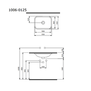 Scala Tezgah Altı Lavabo 55 Cm Parlak Beyaz 1006-001-0125