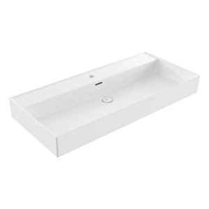 Milano Tezgah Üstü Lavabo 100 Cm Parlak Beyaz 1378-001-0126
