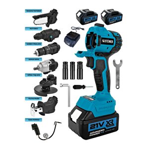 7 Başlıklı Set Spiral Taşlama Somun Sıkma Tilki Kuyruğu Dal Budama Akülü Vidalama Hava Pompası Hilti