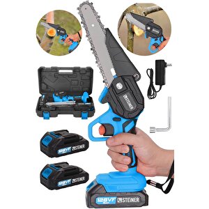 Alman 128 Vf 10 Ah Çelik Şanzuman Akülü Dal Kesme Budama Testere Bıçkı Makinesi 15 Cm Pala