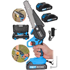 Alman 128 Vf 10 Ah Çelik Şanzuman Akülü Dal Kesme Budama Testere Bıçkı Makinesi 15 Cm Pala