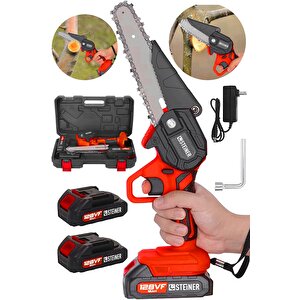 Alman 128 Vf 10 Ah Çelik Şanzuman Akülü Dal Kesme Budama Testere Bıçkı Makinesi 15 Cm