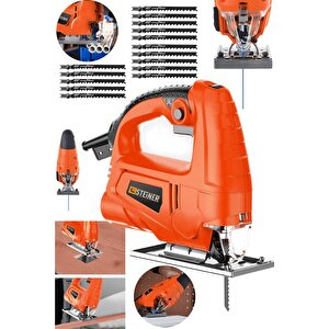 4000 W Sjs Metal Şanzıman 6 Kademe Devirli Bakır Sargılı Dekupaj Testere Makinesi 15uç