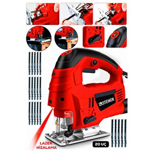 Alman 4600 W Lazerli Sjs Metal Şanzuman 6 Kademe Devirli Pandül Ayarlı Dekupaj Testere Makinesi 20uç