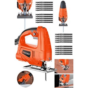 Alman 4000 W Sjs Metal Şanzıman 6 Kademe Devirli Bakır Sargılı Dekupaj Testere Makinesi 20uç