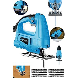 Alman 4000 W Sjs Metal Şanzıman 6 Kademe Devirli Bakır Sargılı Dekupaj Testere Makinesi 10uç