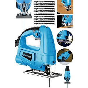 Alman 4000 W Sjs Metal Şanzıman 6 Kademe Devirli Bakır Sargılı Dekupaj Testere Makinesi 10uç
