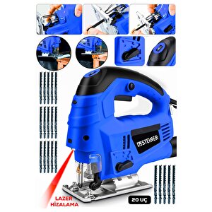 Alman 4600 W Lazerli Sjs Metal Şanzuman 6 Kademe Devirli Pandül Ayarlı Dekupaj Testere Makinesi 20uç