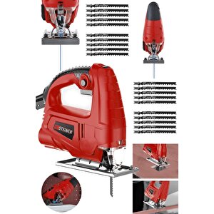 Alman 4000 W Sjs Metal Şanzıman 6 Kademe Devirli Bakır Sargılı Dekupaj Testere Makinesi 20uç