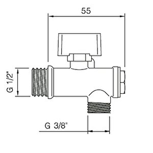 Filtreli Ara Musluk Krom 6160-0004