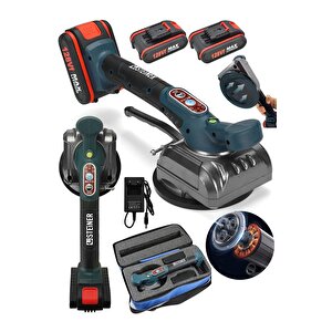 Alman 128 Vf Profesyonel Metal Şanzuman Çift Akülü Fayans Cam Karo Döşeme Vantuz Makinesi Çantalı