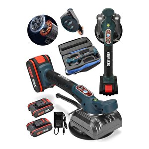 Alman 128 Vf Metal Şanzıman Lithium Çift Akülü Fayans Cam Karo Döşeme Vantuz Makinesi Çantalı