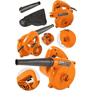 3000 W Devir Ayarsız Hava Körüğü Yaprak Üfleme Makinesi Bilgisayar Temizleme Turuncu