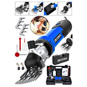 Alman 9900 W Devir Ayarlı Çift Soğutmalı Koyun Kırpma Kırkma Makinesi + 2 Adet Üst Bıçak