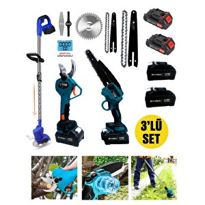 Pro 3-lü Set 4 Akülü Kenar Kesme-dal Budama Makası-budama Testeresi Bahçe Set